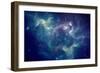 Colorful Space Nebula-pitris-Framed Art Print