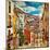 Colorful Spain - Streets And Buildings Of Cuenca Town - Artistic Picture-Maugli-l-Mounted Art Print