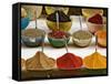 Colorful Spices at Bazaar, Luxor, Egypt-Adam Jones-Framed Stretched Canvas