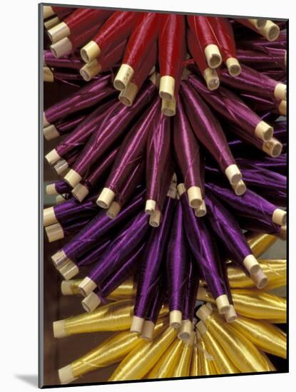 Colorful Spools of Thread Hang in the Market, Fes, Morocco-Merrill Images-Mounted Photographic Print