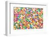 Colorful Sprinkles Background-Elena Veselova-Framed Photographic Print