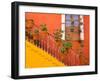 Colorful Stairs and House with Potted Plants, Guanajuato, Mexico-Julie Eggers-Framed Photographic Print