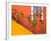 Colorful Stairs and House with Potted Plants, Guanajuato, Mexico-Julie Eggers-Framed Photographic Print