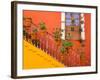 Colorful Stairs and House with Potted Plants, Guanajuato, Mexico-Julie Eggers-Framed Photographic Print