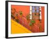 Colorful Stairs and House with Potted Plants, Guanajuato, Mexico-Julie Eggers-Framed Photographic Print