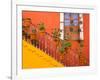 Colorful Stairs and House with Potted Plants, Guanajuato, Mexico-Julie Eggers-Framed Photographic Print