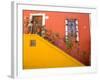 Colorful Stairs and House with Potted Plants, Guanajuato, Mexico-Julie Eggers-Framed Photographic Print