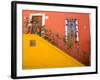 Colorful Stairs and House with Potted Plants, Guanajuato, Mexico-Julie Eggers-Framed Photographic Print