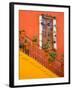 Colorful Stairs and House with Potted Plants, Guanajuato, Mexico-Julie Eggers-Framed Photographic Print