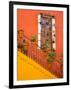 Colorful Stairs and House with Potted Plants, Guanajuato, Mexico-Julie Eggers-Framed Photographic Print