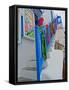 Colorful Stairs and Railing in Mykonos-Markus Bleichner-Framed Stretched Canvas