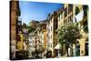 Colorful Street in Riomaggiore, Liguria, Italy-George Oze-Stretched Canvas