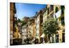 Colorful Street in Riomaggiore, Liguria, Italy-George Oze-Framed Photographic Print