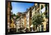 Colorful Street in Riomaggiore, Liguria, Italy-George Oze-Framed Photographic Print