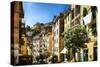 Colorful Street in Riomaggiore, Liguria, Italy-George Oze-Stretched Canvas