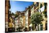 Colorful Street in Riomaggiore, Liguria, Italy-George Oze-Stretched Canvas