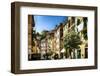 Colorful Street in Riomaggiore, Liguria, Italy-George Oze-Framed Photographic Print