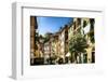 Colorful Street in Riomaggiore, Liguria, Italy-George Oze-Framed Photographic Print