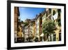 Colorful Street in Riomaggiore, Liguria, Italy-George Oze-Framed Photographic Print