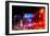 Colorful Street Life at Night - Ocean Drive - Miami-Philippe Hugonnard-Framed Photographic Print