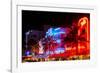 Colorful Street Life at Night - Ocean Drive - Miami-Philippe Hugonnard-Framed Photographic Print