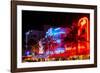 Colorful Street Life at Night - Ocean Drive - Miami-Philippe Hugonnard-Framed Photographic Print