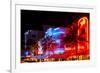 Colorful Street Life at Night - Ocean Drive - Miami-Philippe Hugonnard-Framed Premium Photographic Print