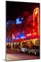 Colorful Street Life at Night - Ocean Drive - Miami-Philippe Hugonnard-Mounted Photographic Print