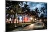 Colorful Street Life - Ocean Drive by Night - Miami-Philippe Hugonnard-Mounted Photographic Print