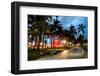 Colorful Street Life - Ocean Drive by Night - Miami-Philippe Hugonnard-Framed Photographic Print