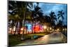 Colorful Street Life - Ocean Drive by Night - Miami-Philippe Hugonnard-Mounted Photographic Print