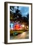 Colorful Street Life - Ocean Drive by Night - Miami-Philippe Hugonnard-Framed Photographic Print