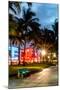 Colorful Street Life - Ocean Drive by Night - Miami-Philippe Hugonnard-Mounted Premium Photographic Print