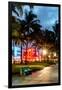 Colorful Street Life - Ocean Drive by Night - Miami-Philippe Hugonnard-Framed Photographic Print