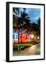 Colorful Street Life - Ocean Drive by Night - Miami-Philippe Hugonnard-Framed Photographic Print