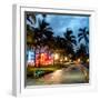 Colorful Street Life - Ocean Drive by Night - Miami-Philippe Hugonnard-Framed Premium Photographic Print