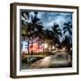 Colorful Street Life - Ocean Drive by Night - Miami-Philippe Hugonnard-Framed Photographic Print