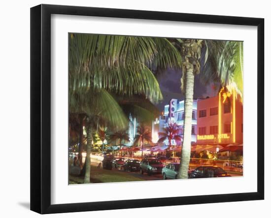 Colorful Street Life, South Beach, Miami, Florida, USA-Stuart Westmoreland-Framed Premium Photographic Print