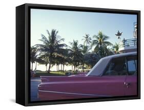 Colorful Street Life, South Beach, Miami, Florida, USA-Stuart Westmoreland-Framed Stretched Canvas