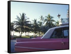 Colorful Street Life, South Beach, Miami, Florida, USA-Stuart Westmoreland-Framed Stretched Canvas