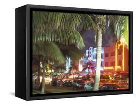 Colorful Street Life, South Beach, Miami, Florida, USA-Stuart Westmoreland-Framed Stretched Canvas