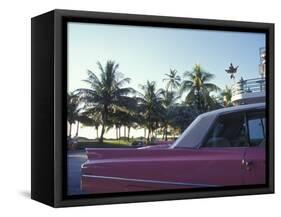 Colorful Street Life, South Beach, Miami, Florida, USA-Stuart Westmoreland-Framed Stretched Canvas