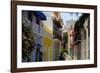 Colorful Street, Old San Juan, Puerto Rico-George Oze-Framed Photographic Print