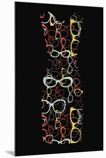 Colorful Sunglasses Dress-null-Mounted Premium Giclee Print