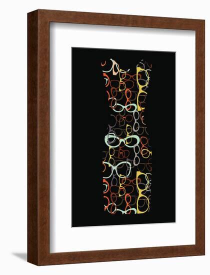 Colorful Sunglasses Dress-null-Framed Art Print