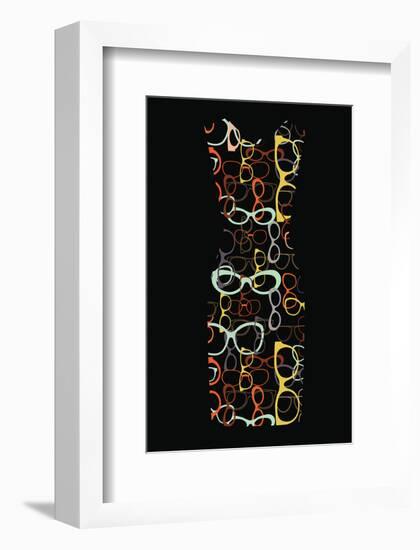 Colorful Sunglasses Dress-null-Framed Art Print