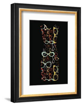 Colorful Sunglasses Dress--Framed Art Print