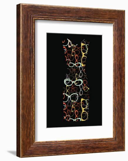 Colorful Sunglasses Dress-null-Framed Art Print