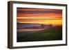 Colorful Sunrise and Clouds in the Petaluma Hills-null-Framed Photographic Print