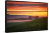 Colorful Sunrise and Clouds in the Petaluma Hills-null-Framed Stretched Canvas